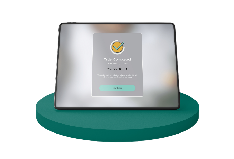 order complete mockup on a tablet